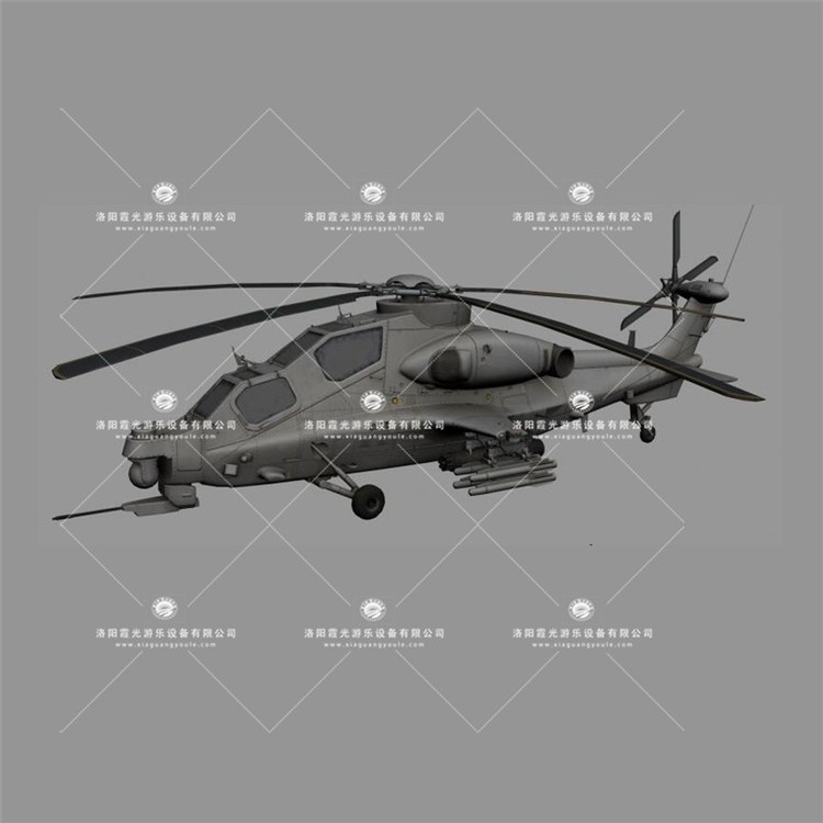 蛟河武装直升机3D模型